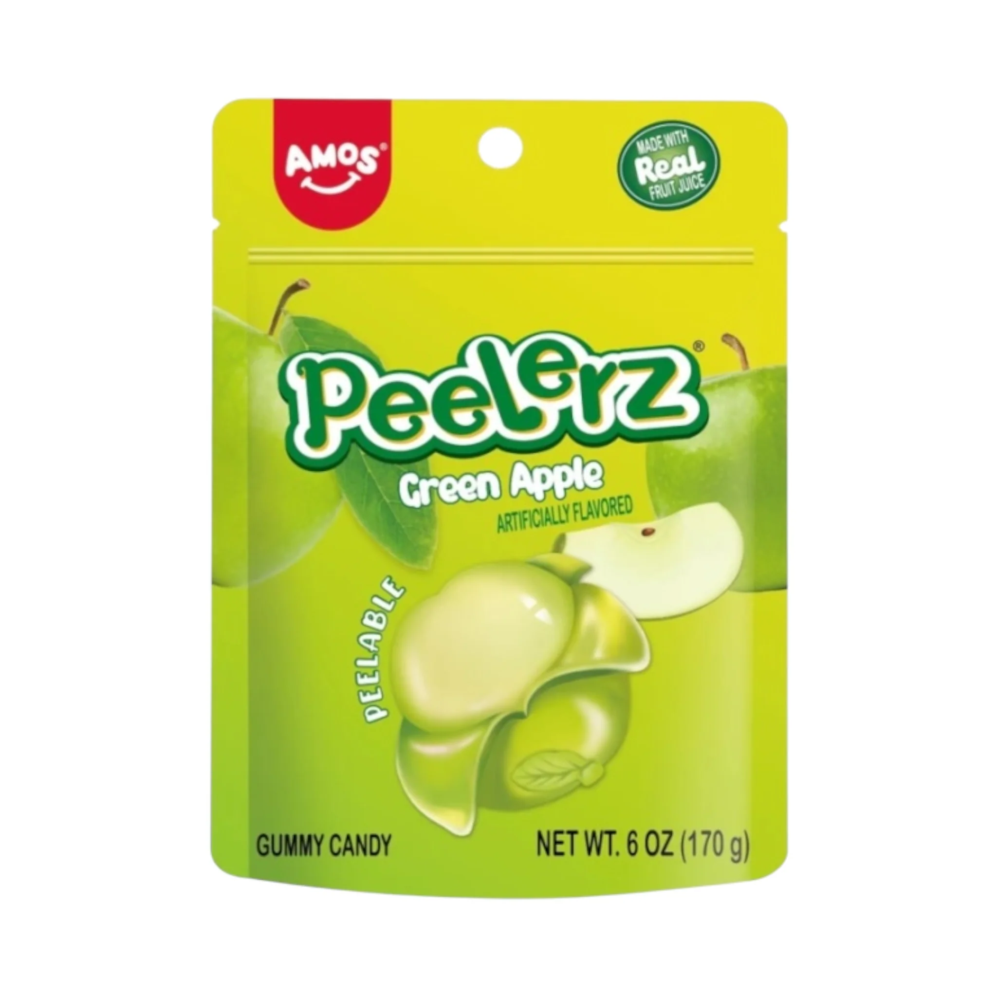 Amos Peelerz Gummy Green Apple - 6oz (170g)