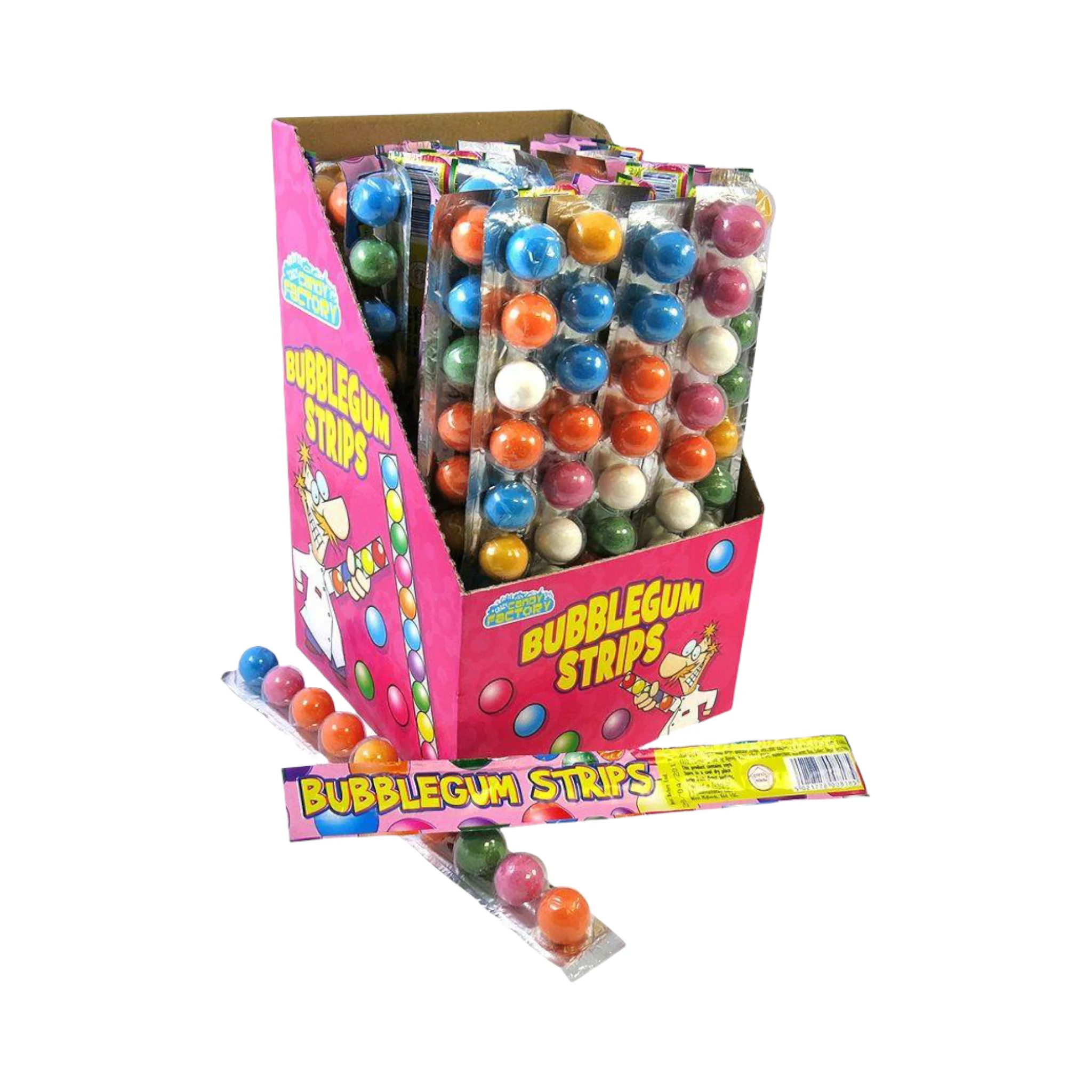Crazy Candy Factory Bubblegum Strips 30g