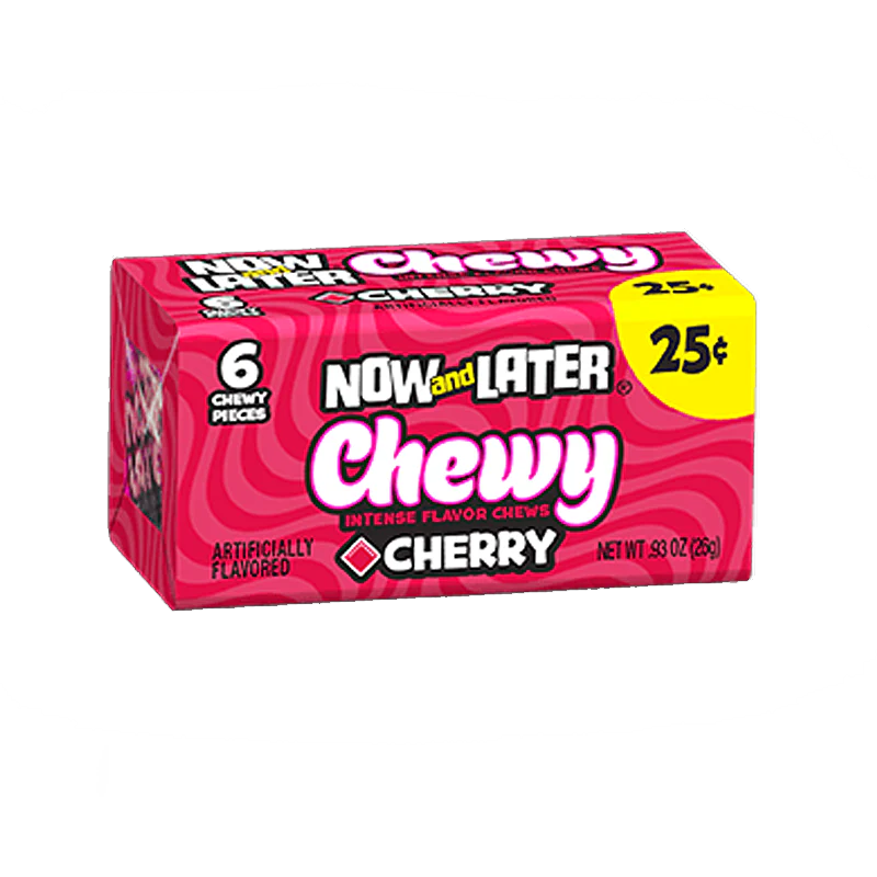 Now & Later 6 Piece CHEWY Cherry Candy 0.93oz (26g)