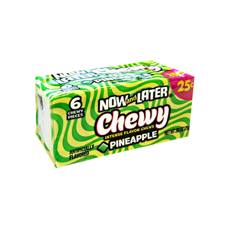 Now & Later 6 Piece CHEWY Pineapple Candy